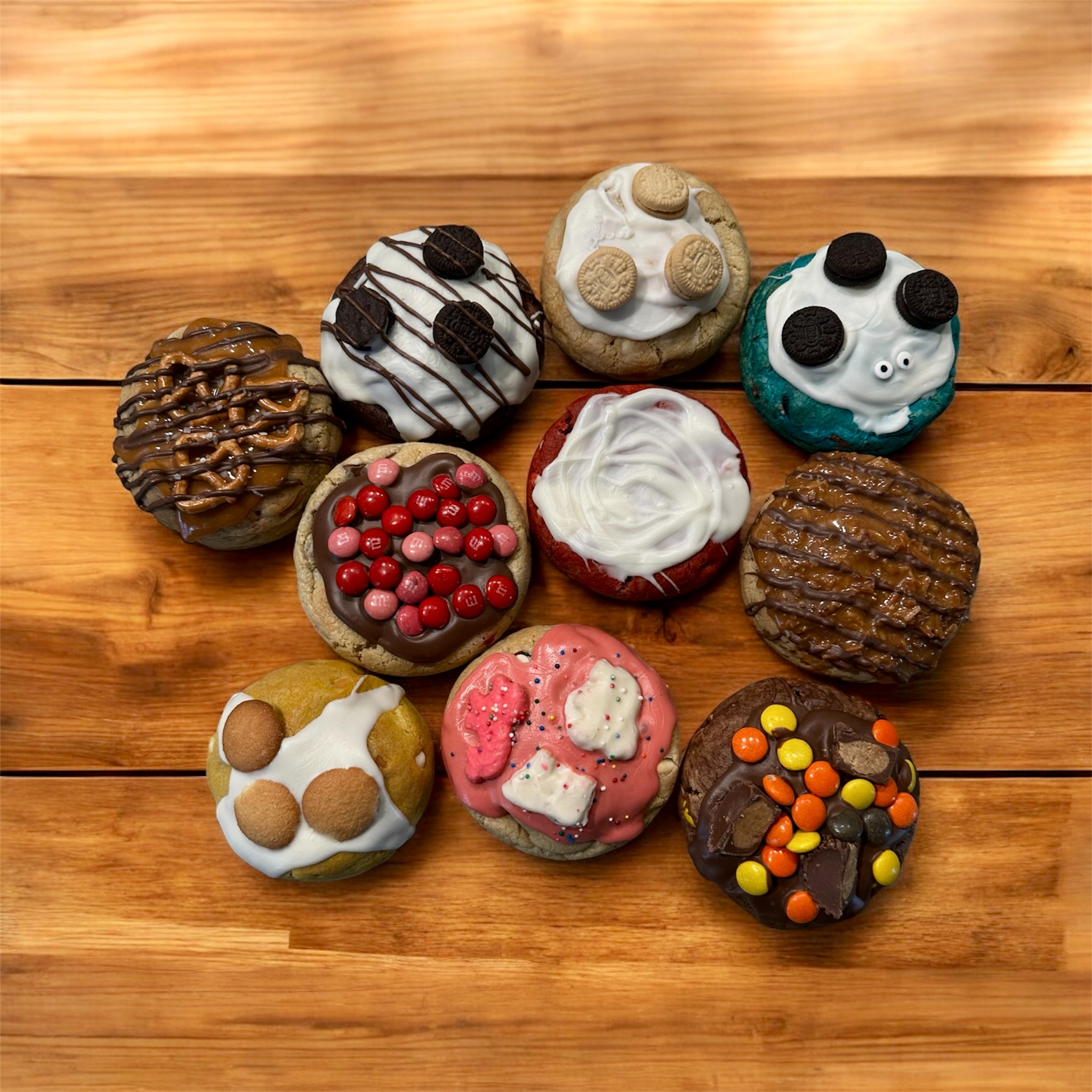 Assorted giant NYC-style cookies by Peaked Perfection